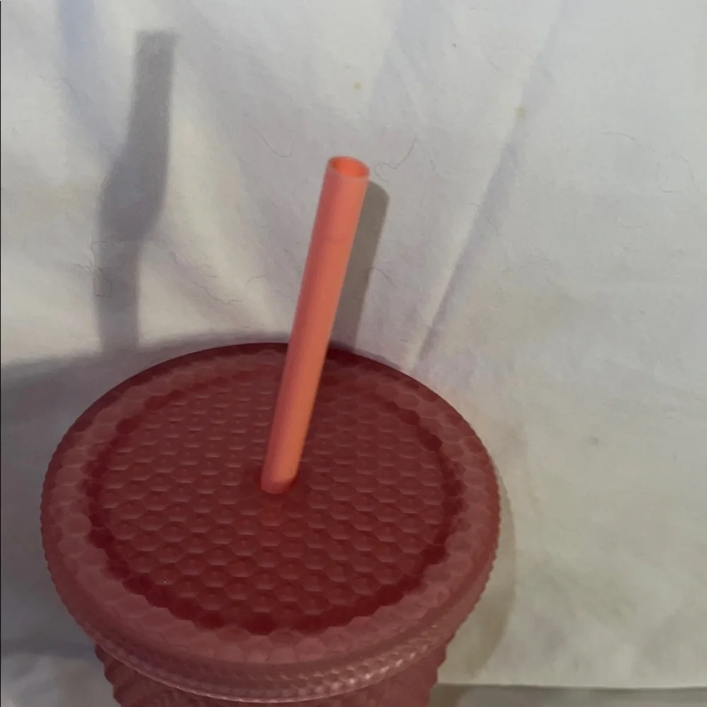 Starbucks 2022 Soft Touch Pink Lemonade Jelly Studded Cold 16oz Tumbler NWT